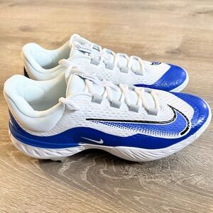 Nike White and Blue Men's Athletic Shoes